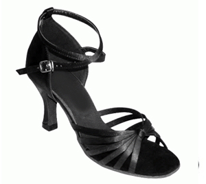 FeatherLite Dance Shoes Francine Black Satin