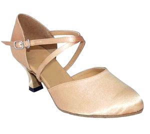 FeatherLite Dance Shoes Carol Light Tan Satin