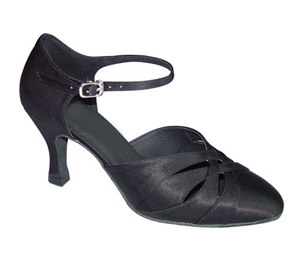 FeatherLite Dance Shoes Danielle Black Satin