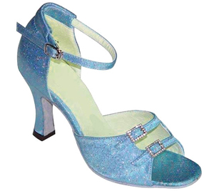 FeatherLite Dance Shoes Julia Blue Satin