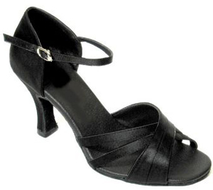 FeatherLite Dance Shoes Sara Black Satin